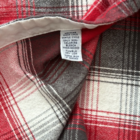🥾Polo by Ralph Lauren custom fit red/cream plaid flannel shirt. Size L. - Picture 8 of 8